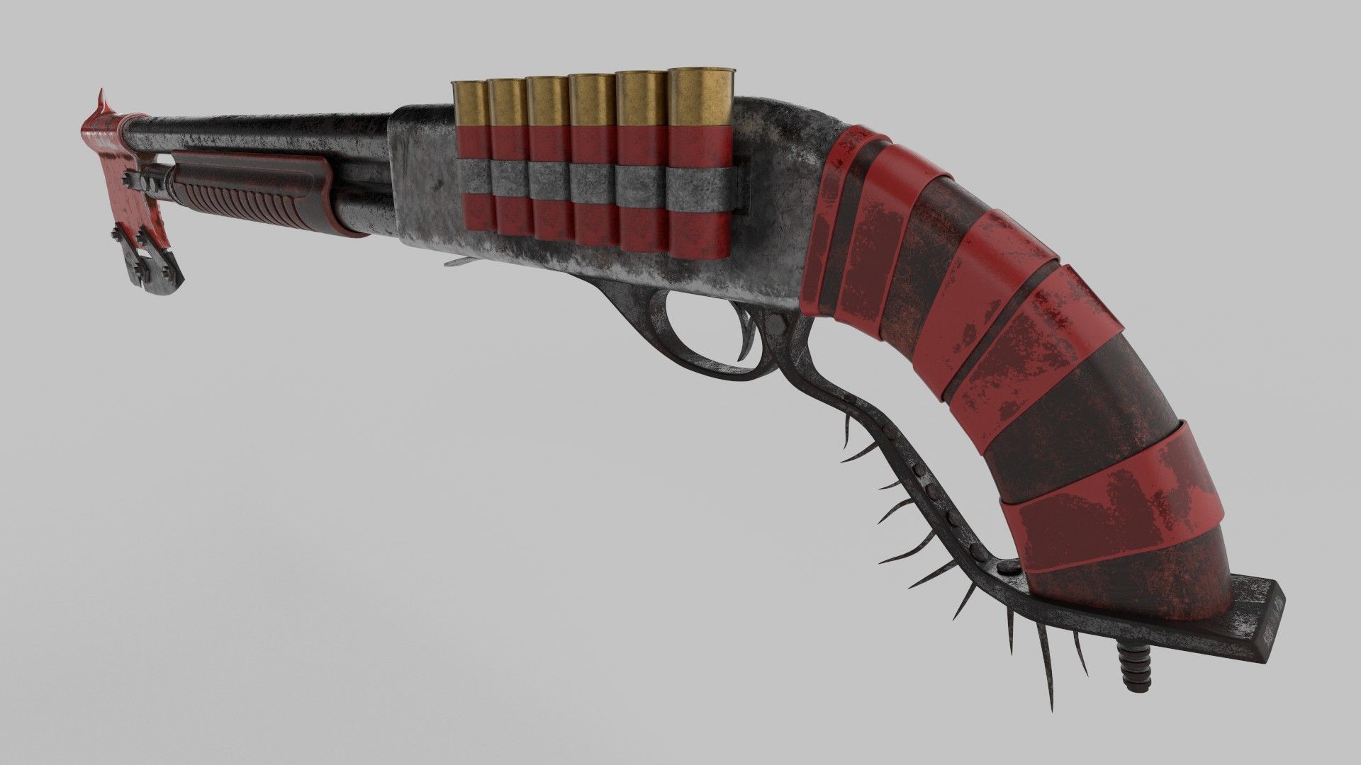 Remington 870 Modified Low-poly 3D model_3