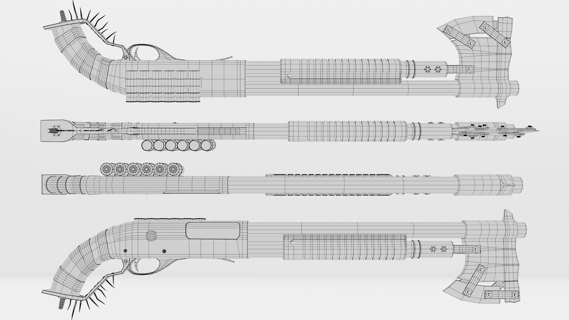 Remington 870 Modified Low-poly 3D model_2
