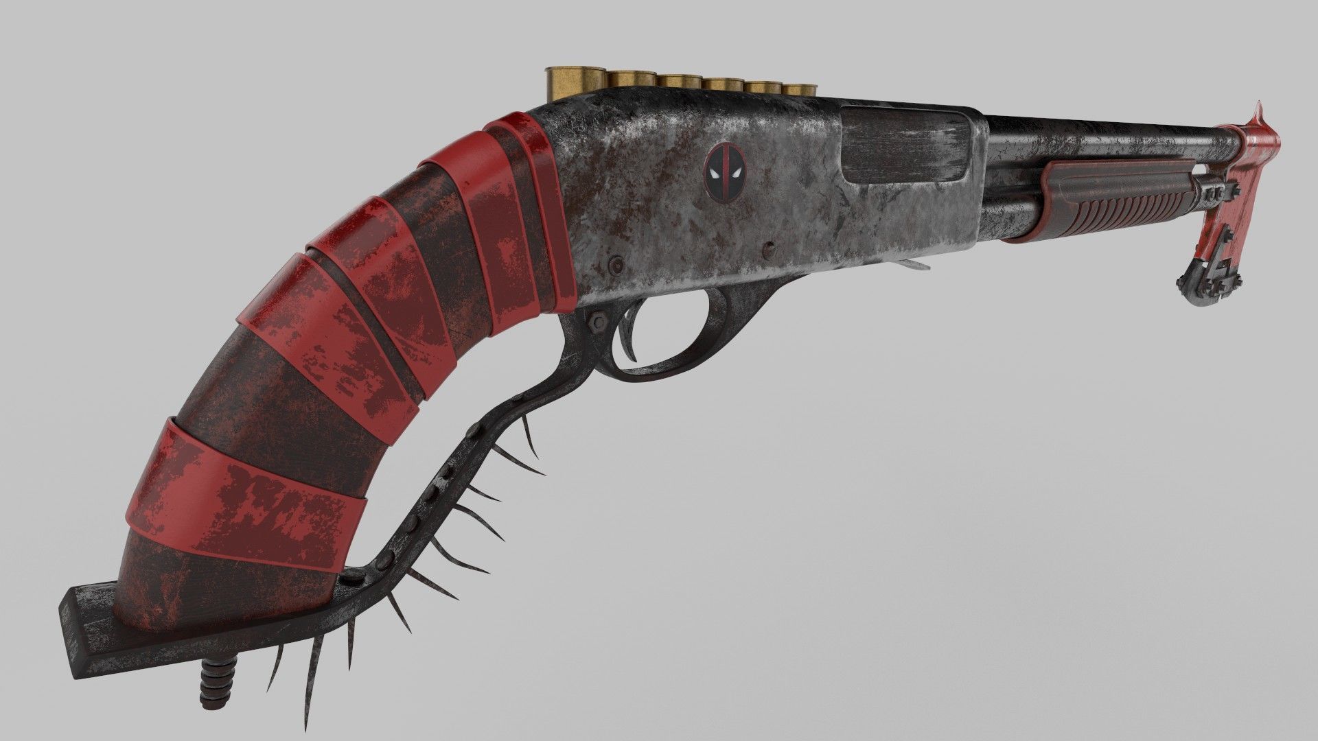 Remington 870 Modified Low-poly 3D model_4