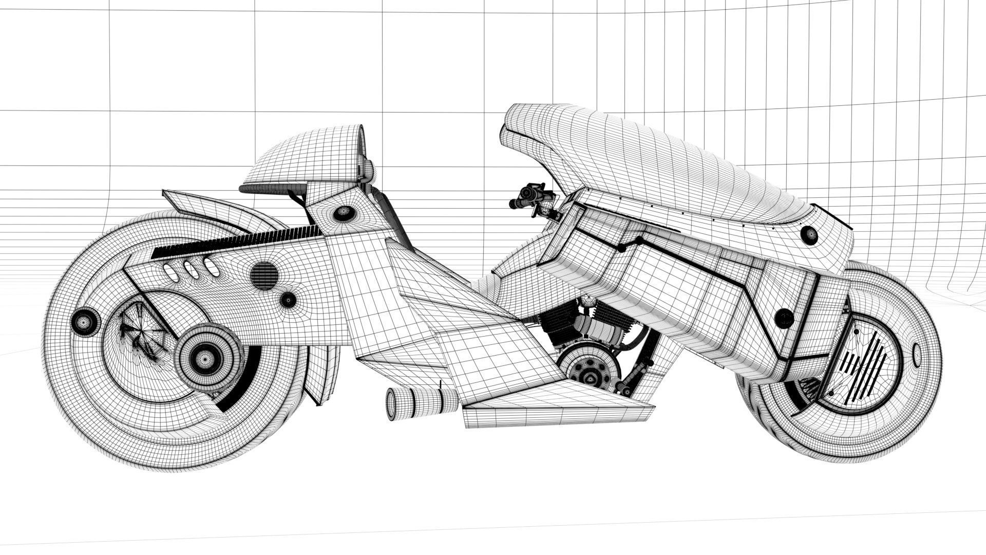 Akira Bike  3D model_8