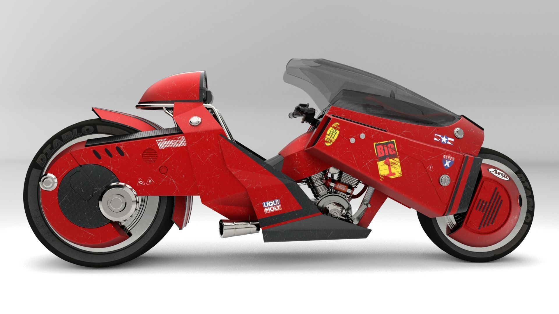 Akira Bike  3D model_6