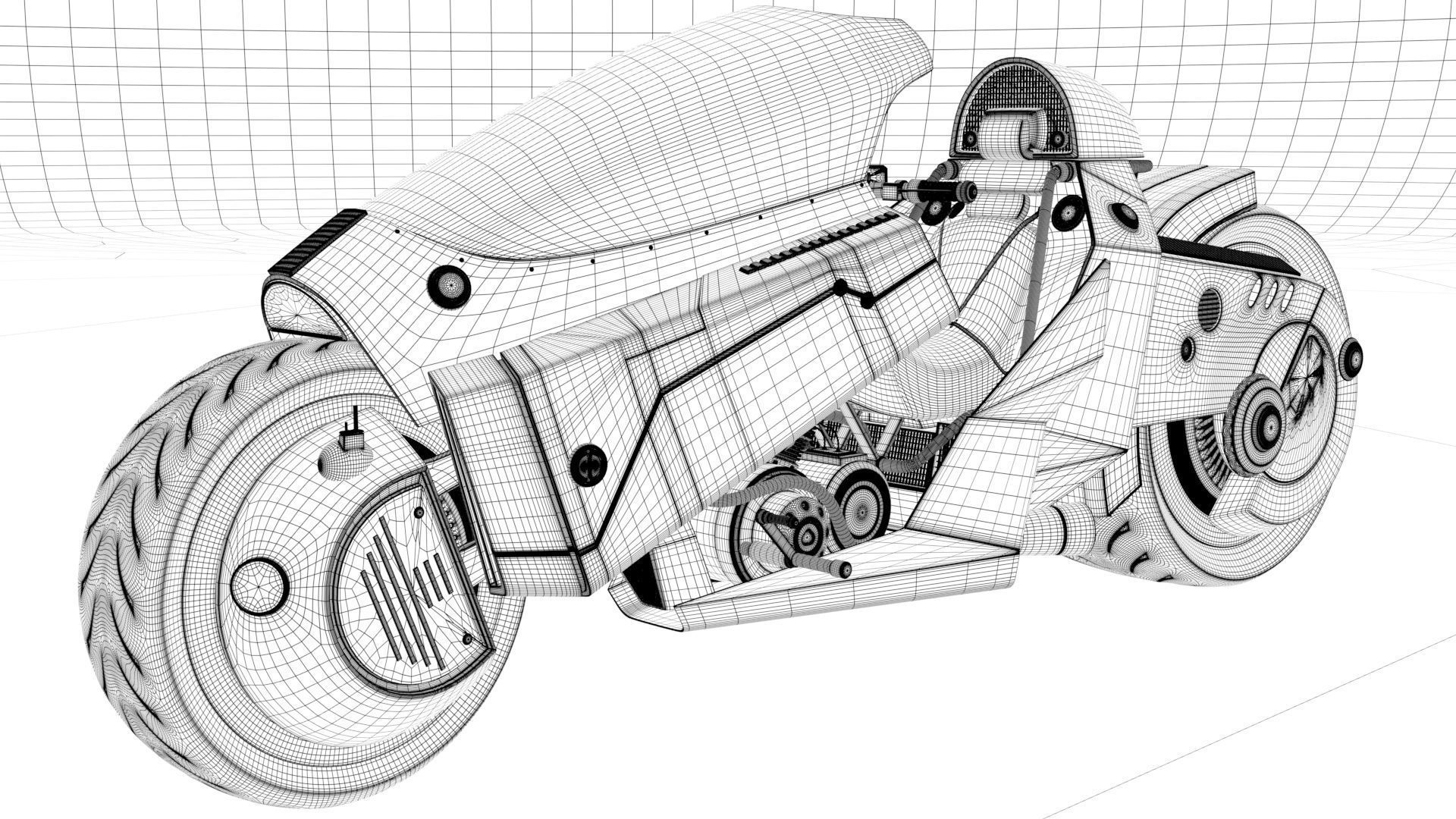 Akira Bike  3D model_2