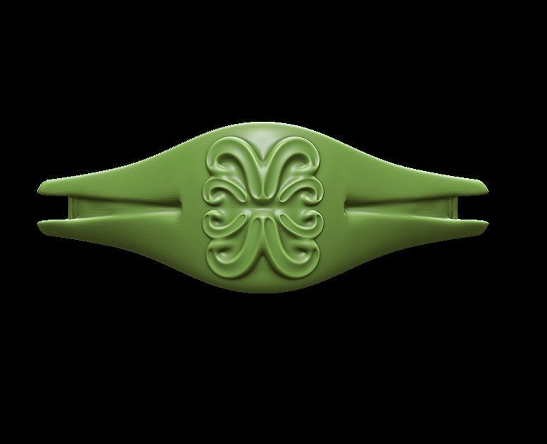 Unique Shaped Ring 3D print model_6