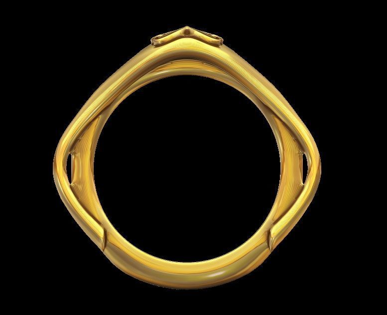 Unique Shaped Ring 3D print model_2
