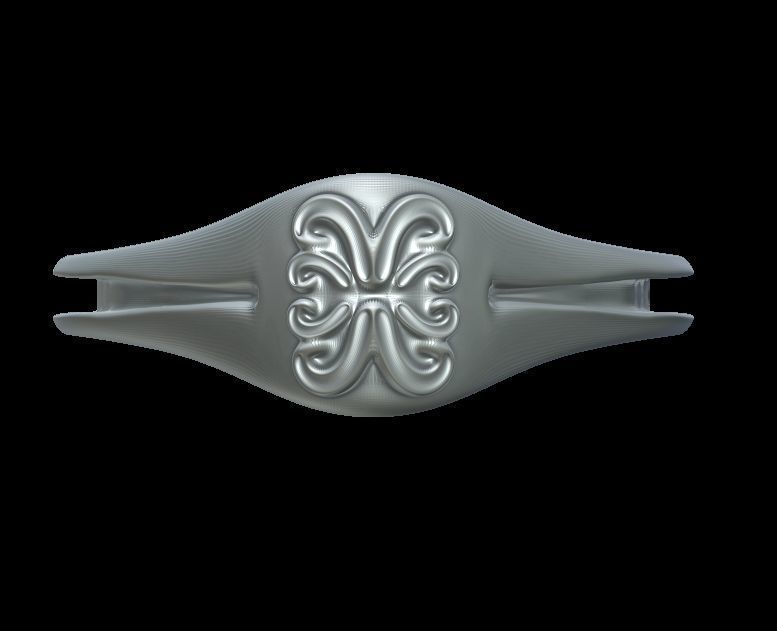 Unique Shaped Ring 3D print model_5