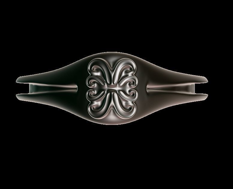 Unique Shaped Ring 3D print model_3