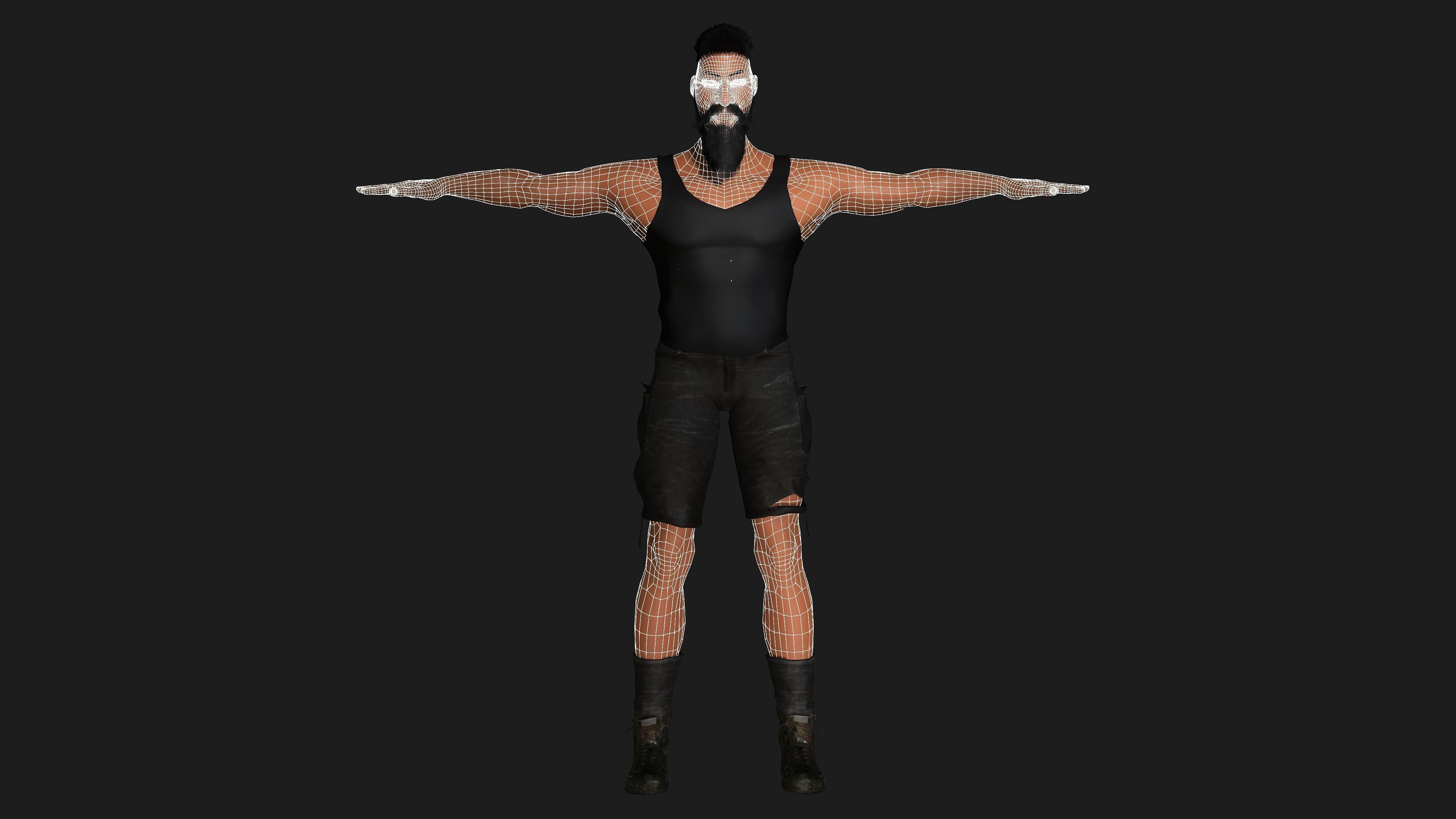 AAA 3D STYLIZED CARTOON CHARACTER - MUSCULAR MAN Low-poly 3D model_15