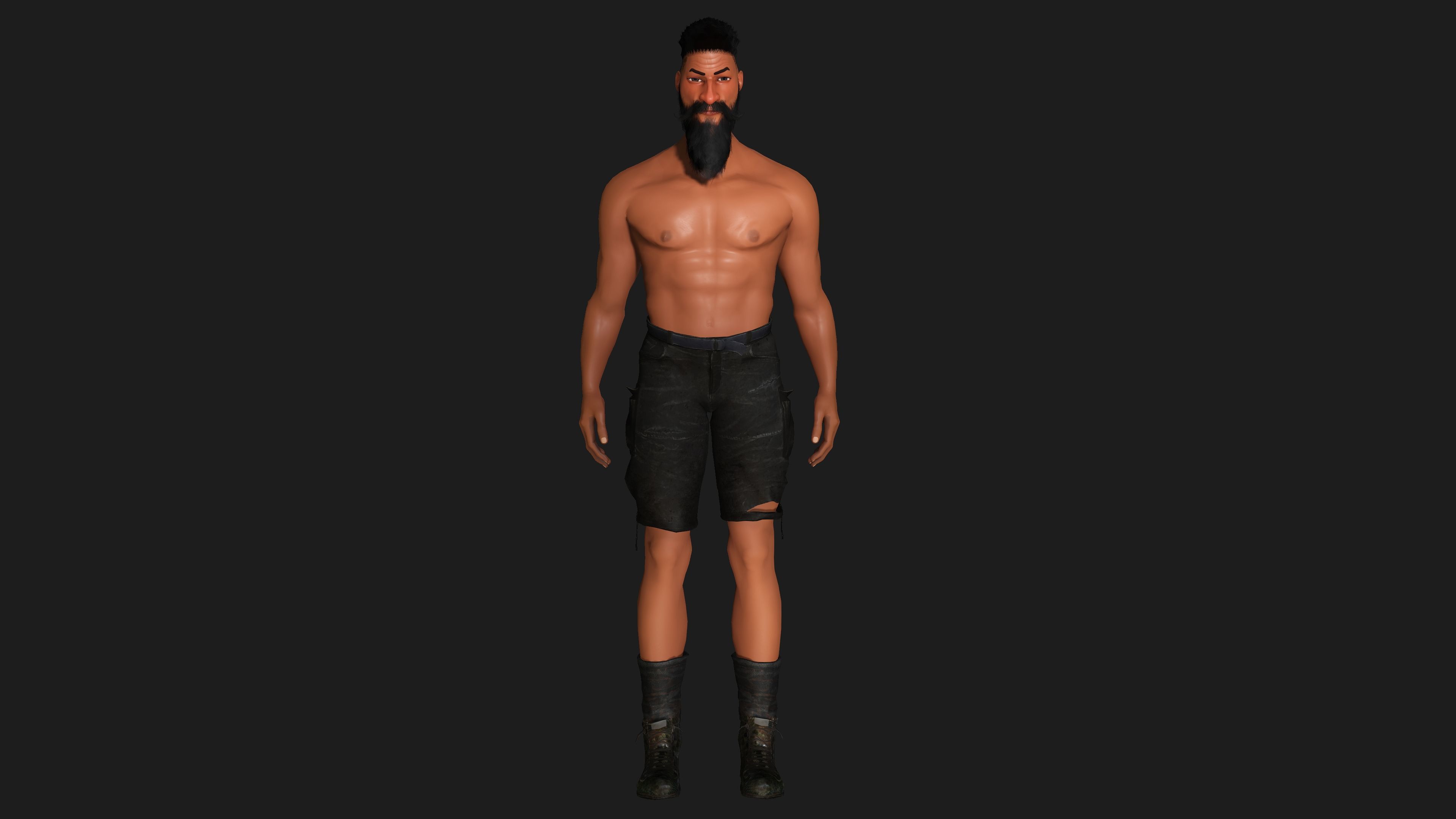 AAA 3D STYLIZED CARTOON CHARACTER - MUSCULAR MAN Low-poly 3D model_7