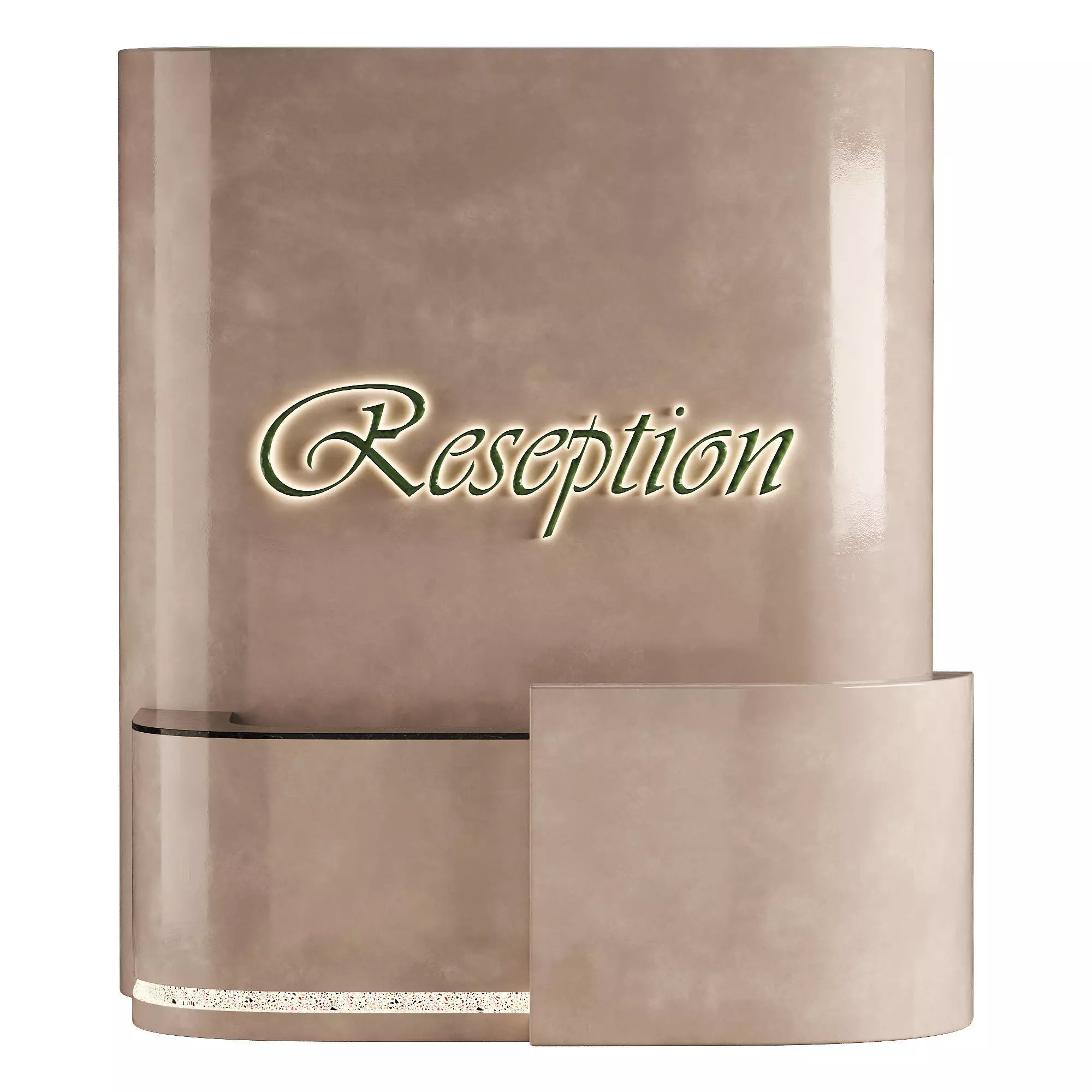 Reseption Low-poly 3D model