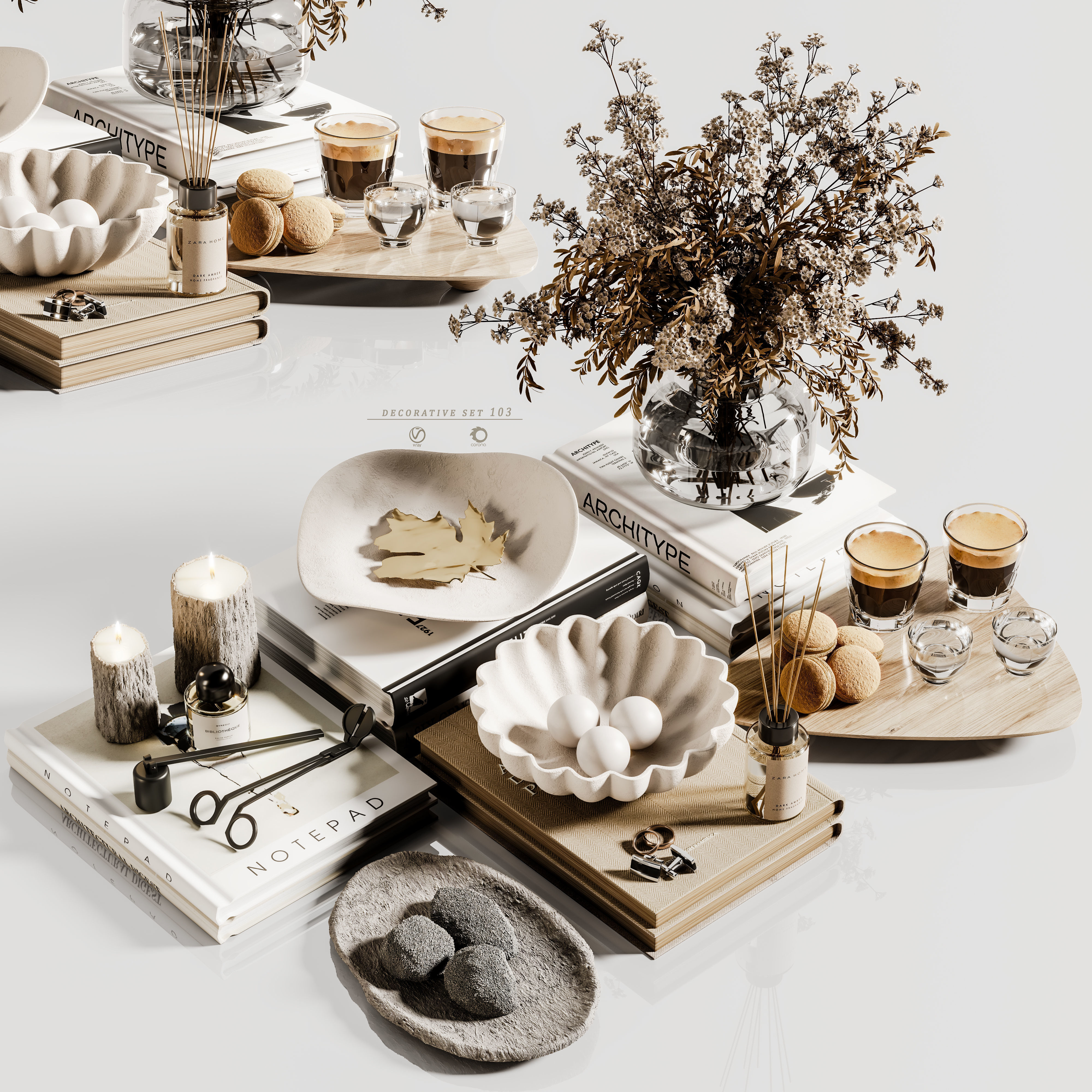 decorative set 103 3D model_2