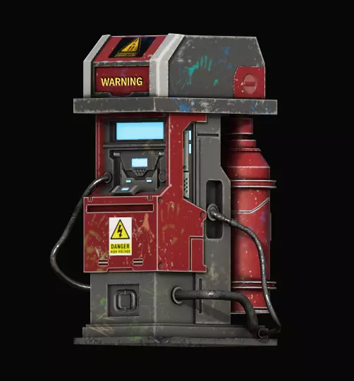 phonebooth machine 3D model_0