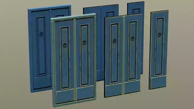 Wooden Entrance Front Double Door