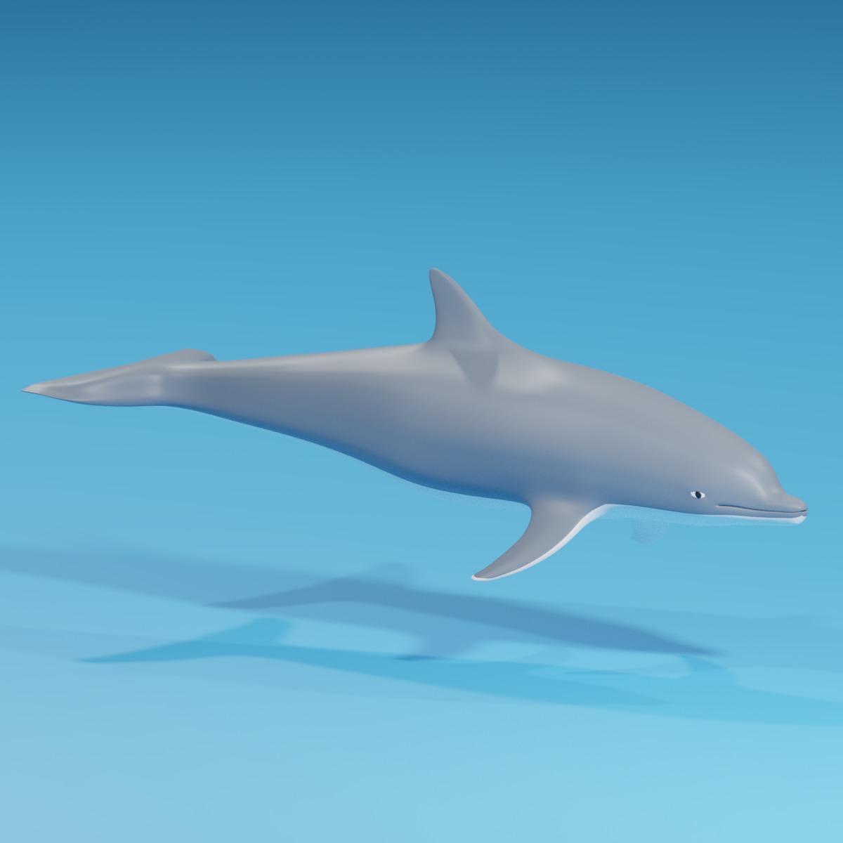 Cartoon Dolphin 3D model_7