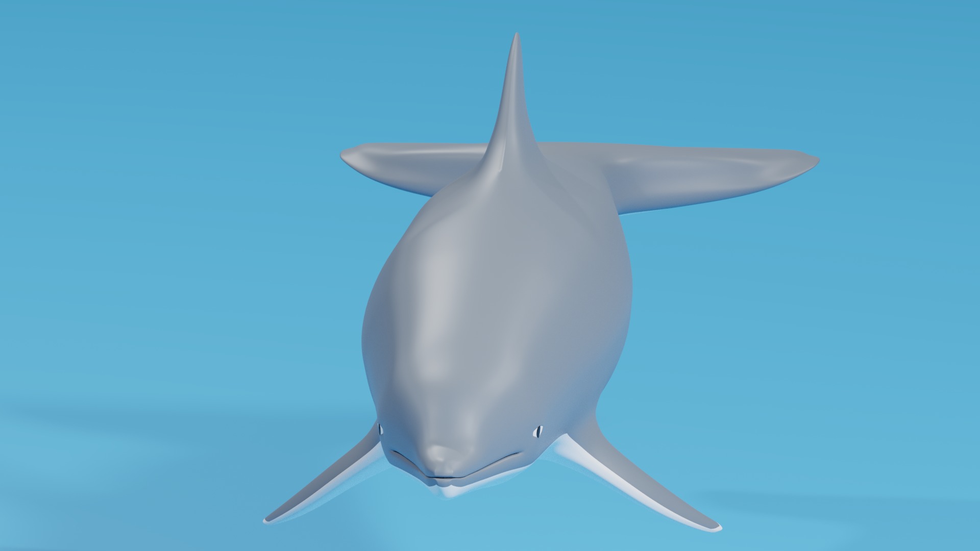 Cartoon Dolphin 3D model_4