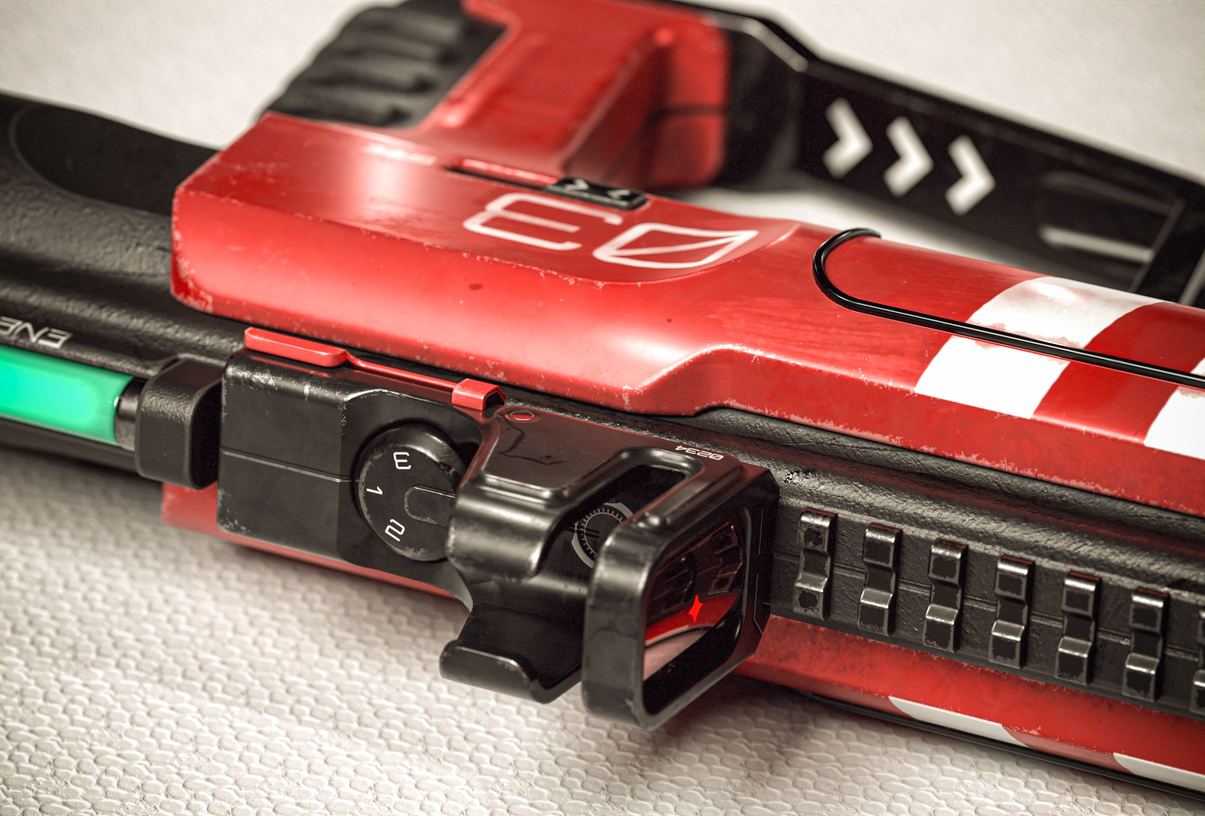 Sci-fi Beam SMG PBR Low-poly 3D model_5