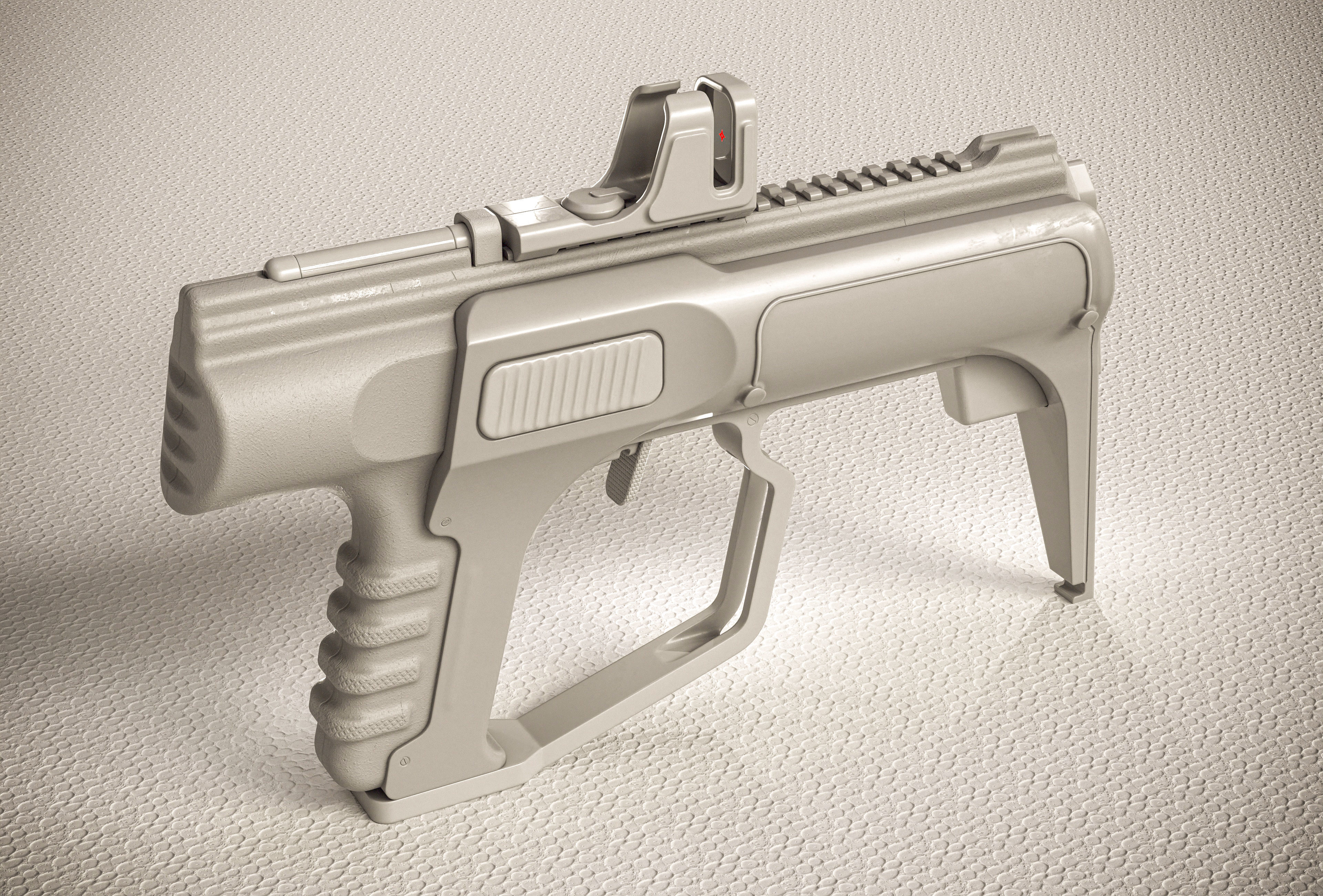 Sci-fi Beam SMG PBR Low-poly 3D model_14
