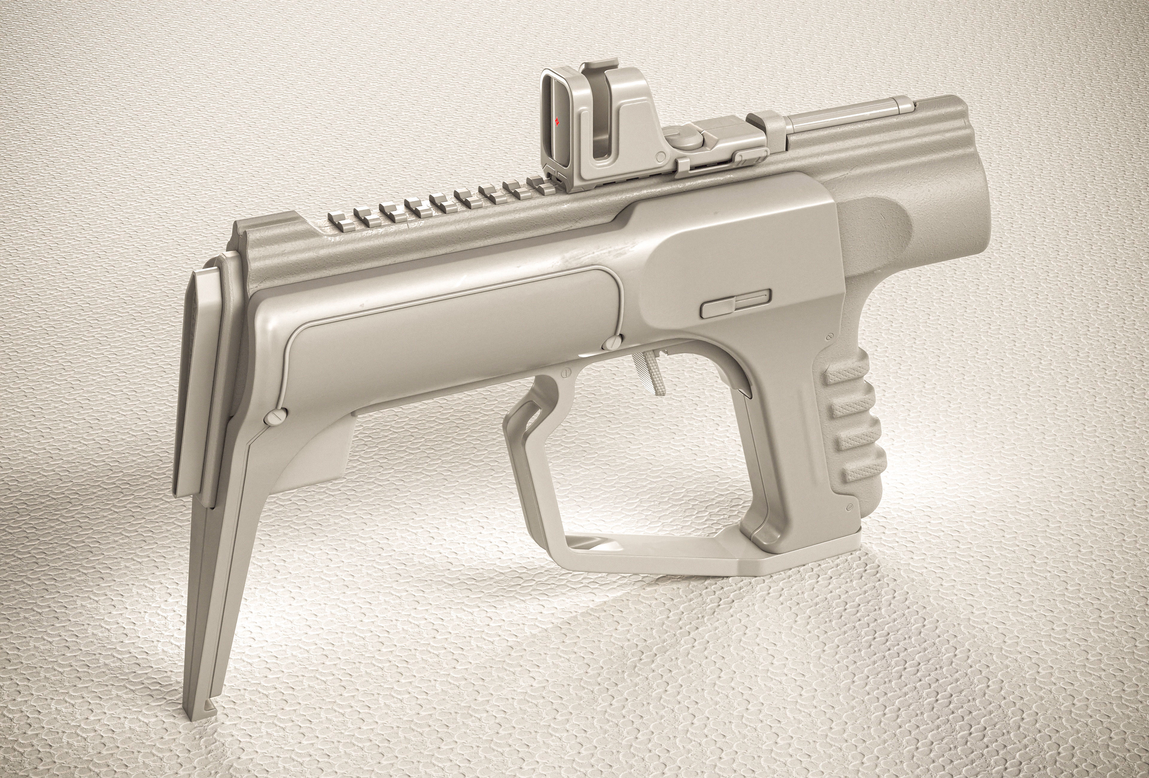 Sci-fi Beam SMG PBR Low-poly 3D model_13