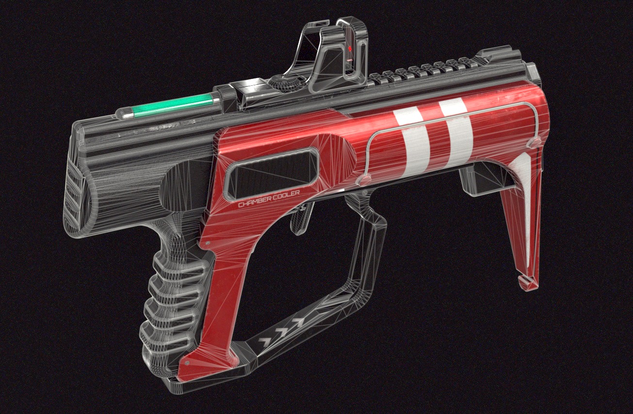 Sci-fi Beam SMG PBR Low-poly 3D model_16