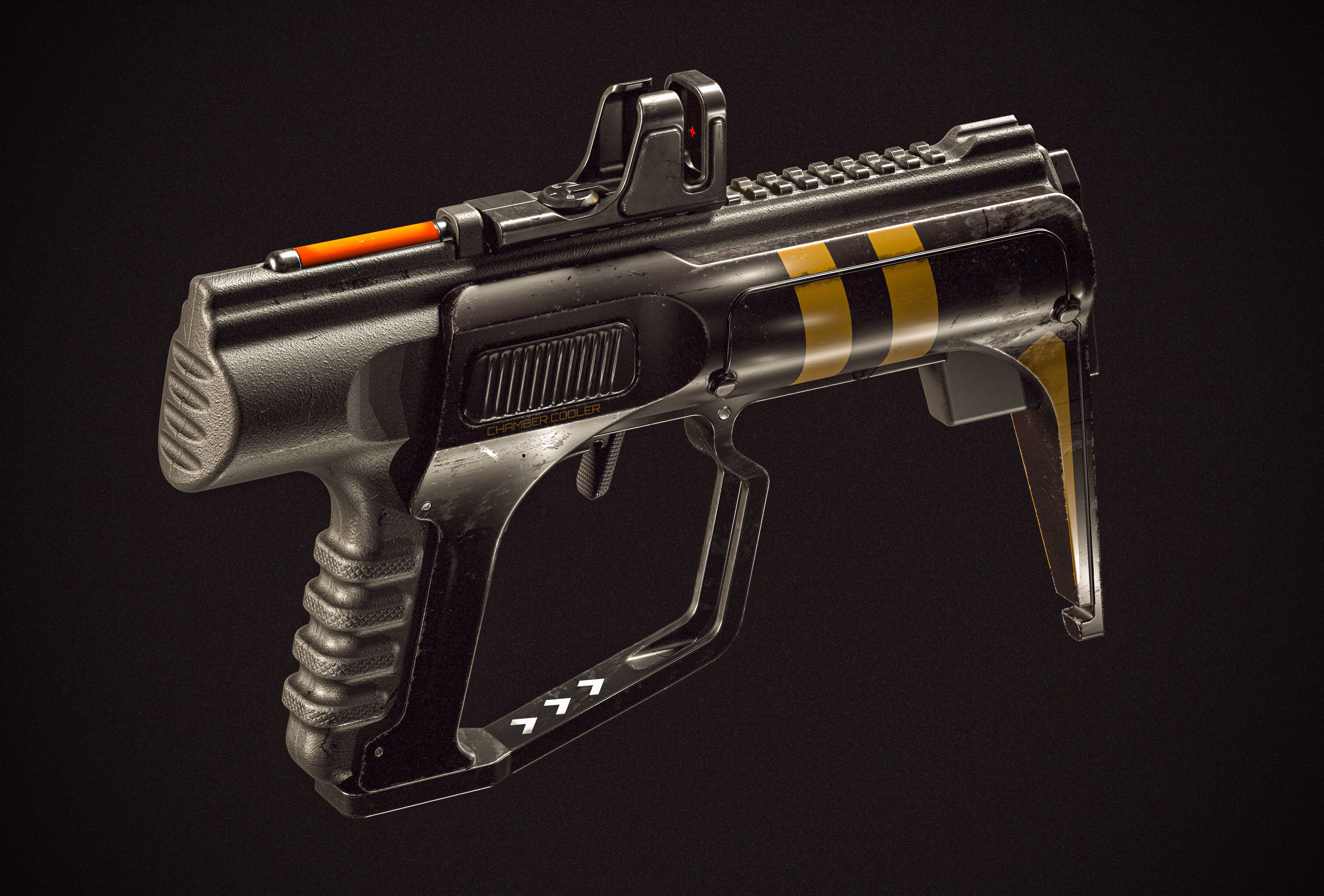 Sci-fi Beam SMG PBR Low-poly 3D model_12