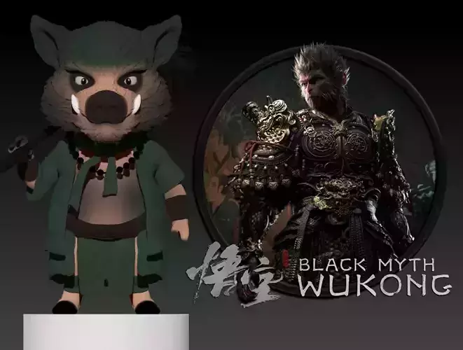 Black Myth Wukong - Zhu Bajie Boss - CHINESE GAME