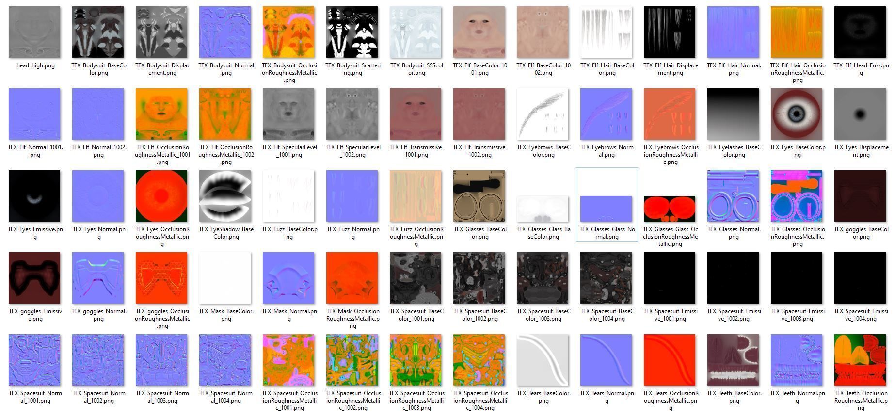 Space Elf Low-poly 3D model_8