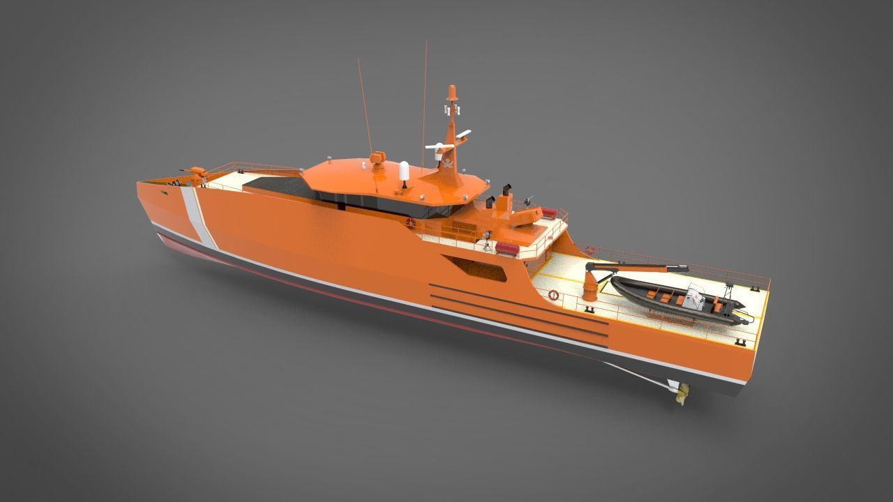 Coastguard Patrol Ship 3D model_1