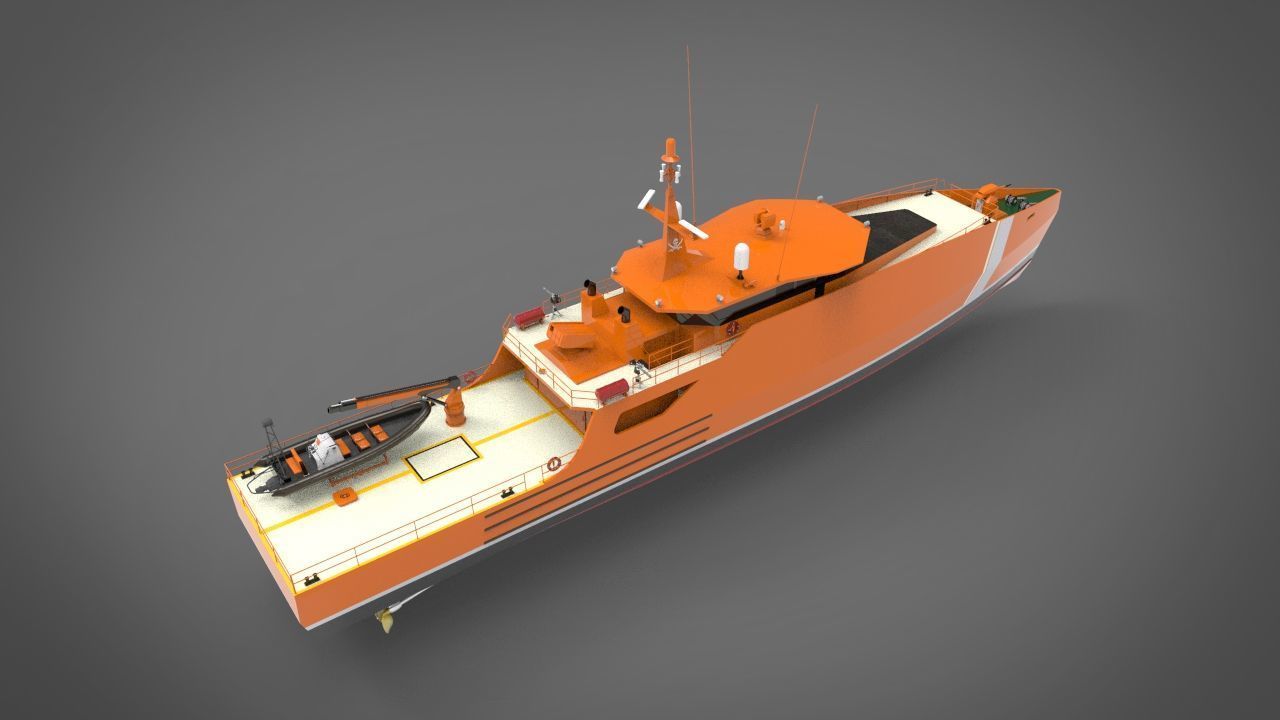 Coastguard Patrol Ship 3D model_2
