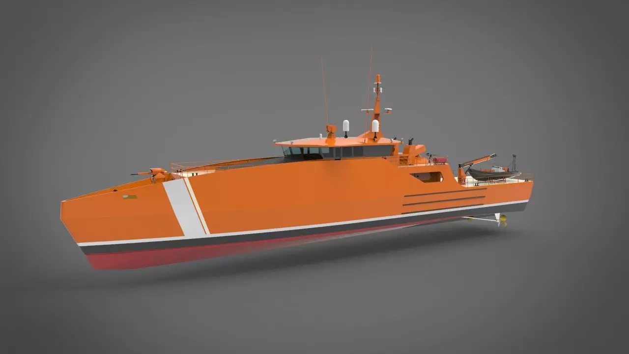 Coastguard Patrol Ship 3D model_0