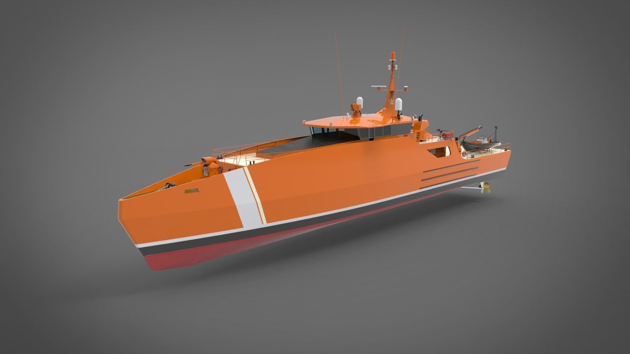 Coastguard Patrol Ship 3D model_4
