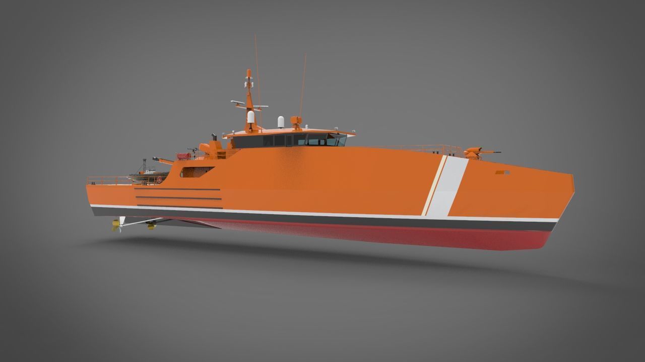 Coastguard Patrol Ship 3D model_3