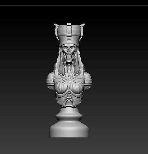 Skull Chess Piece 3D model 3D print model
