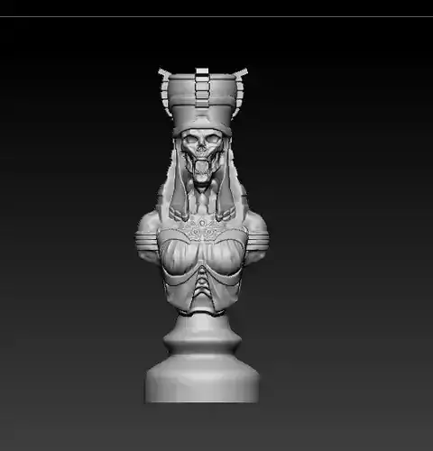 Skull Chess Piece 3D model