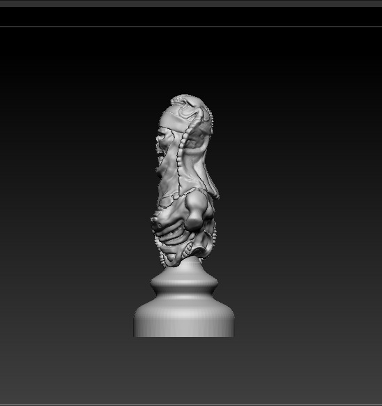 Skull Chess Piece 3D model 3D print model_1
