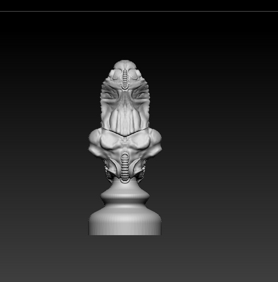 Skull Chess Piece 3D model 3D print model_2