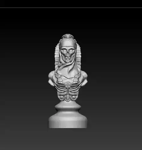 Skull Chess Piece 3D model