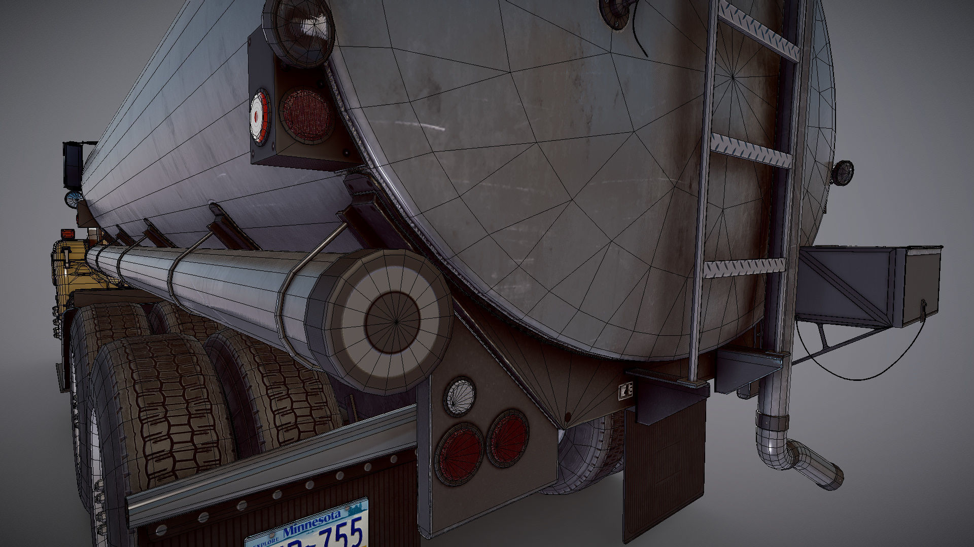 International Fleetstar tanker Low-poly 3D model_30