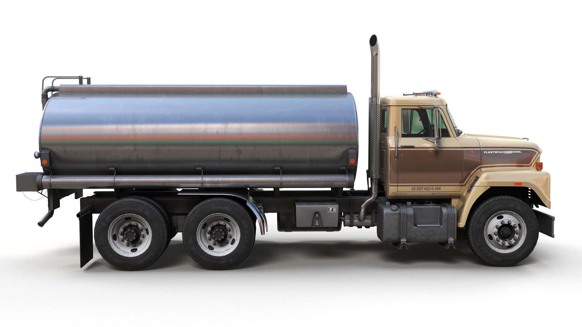 International Fleetstar tanker Low-poly 3D model_3