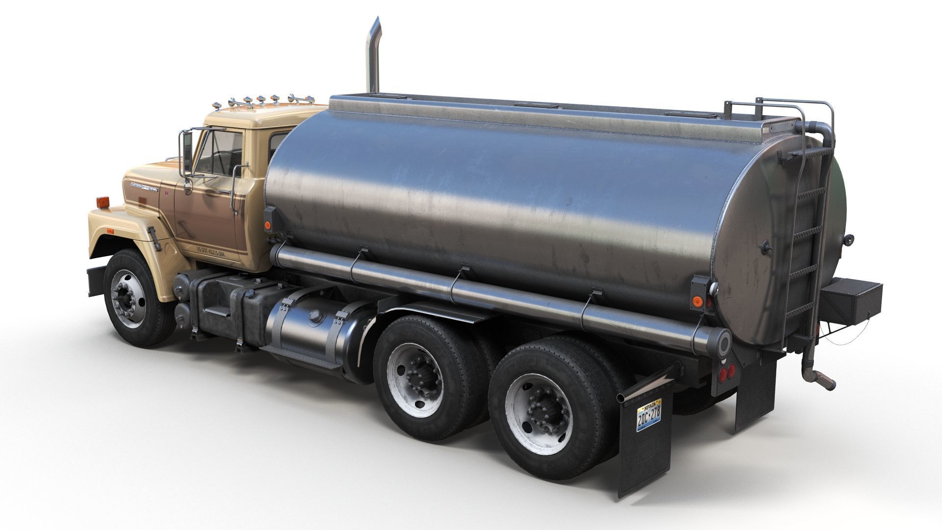 International Fleetstar tanker Low-poly 3D model_4