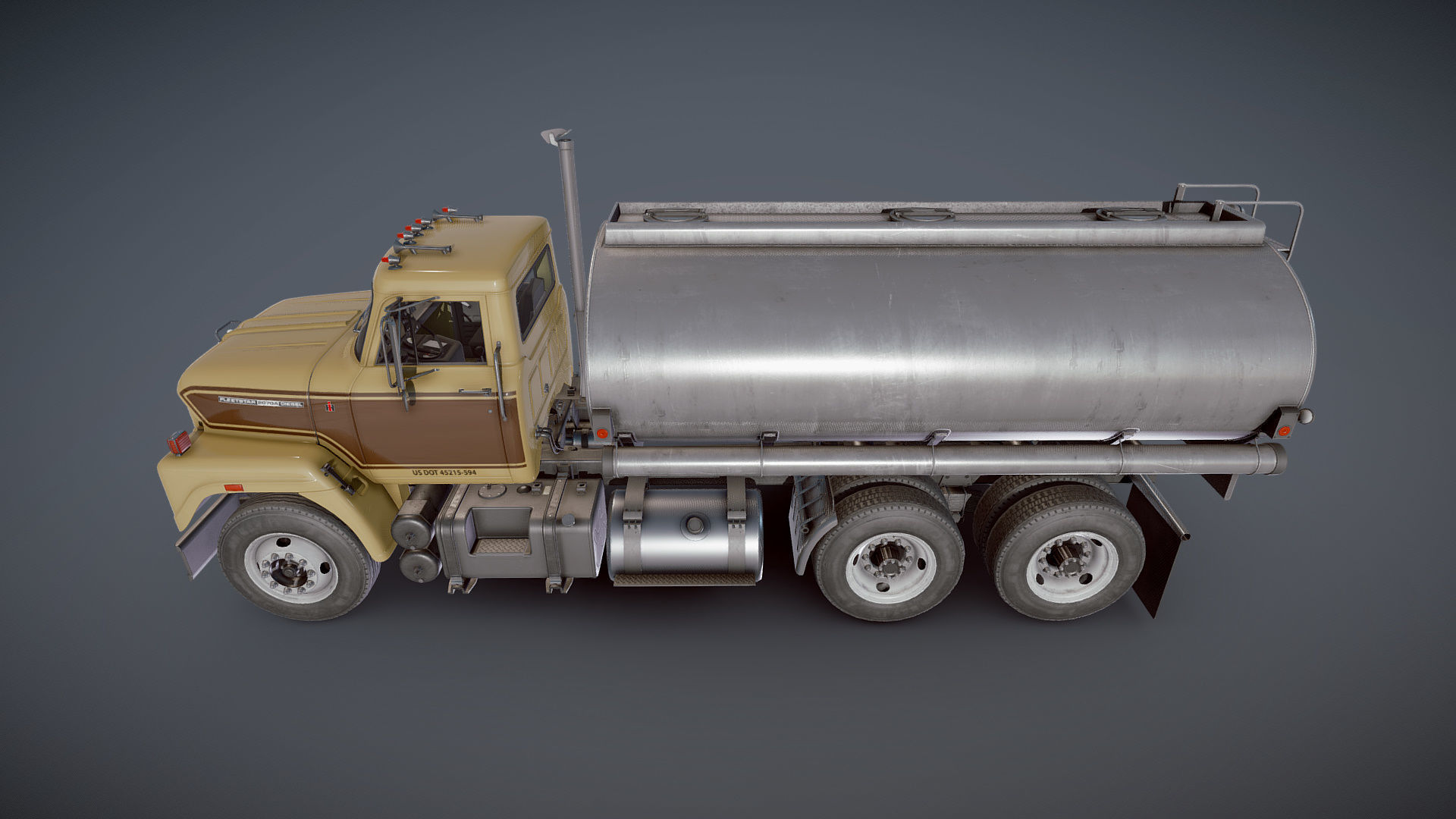 International Fleetstar tanker Low-poly 3D model_20