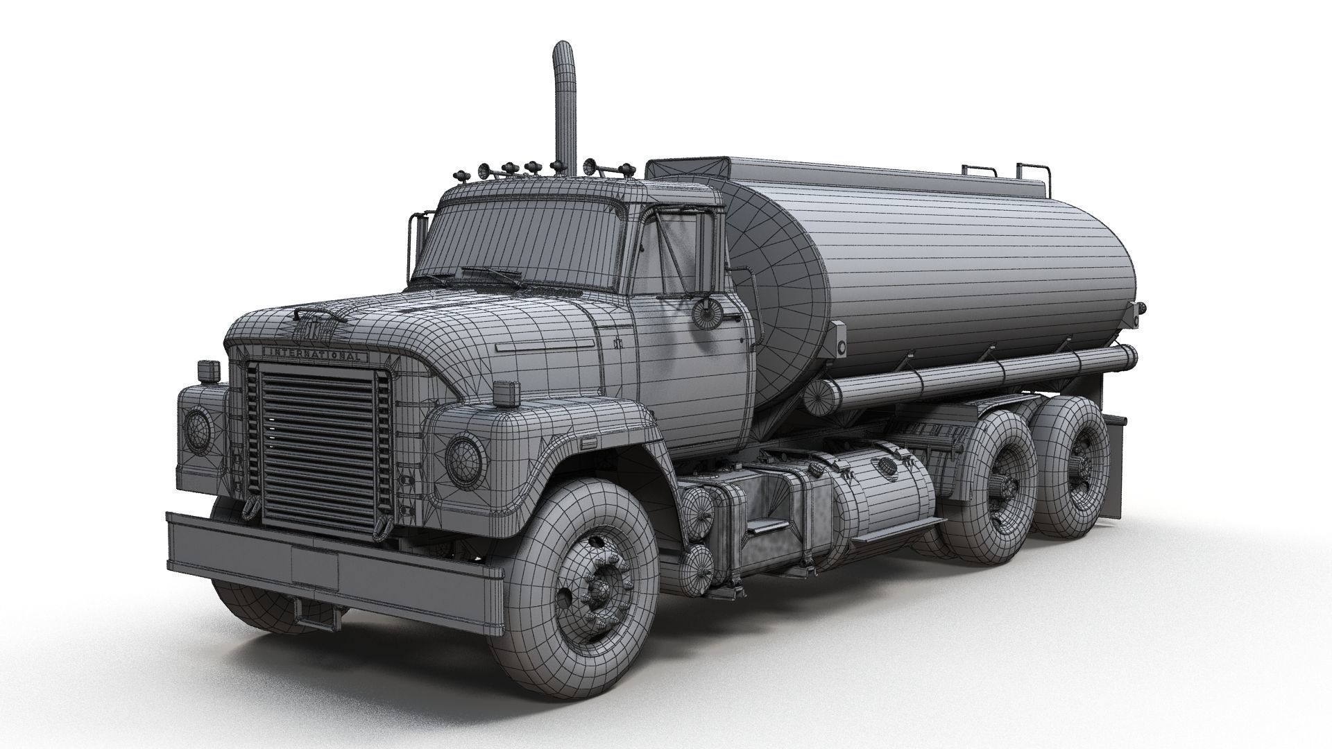 International Fleetstar tanker Low-poly 3D model_9