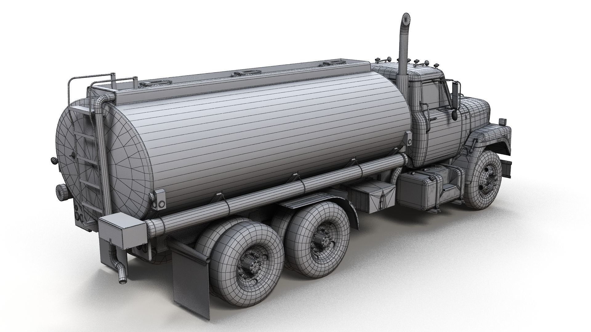 International Fleetstar tanker Low-poly 3D model_10