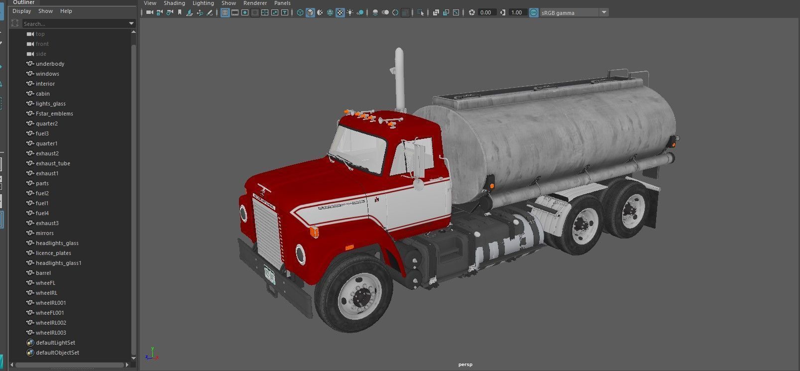 International Fleetstar tanker Low-poly 3D model_40