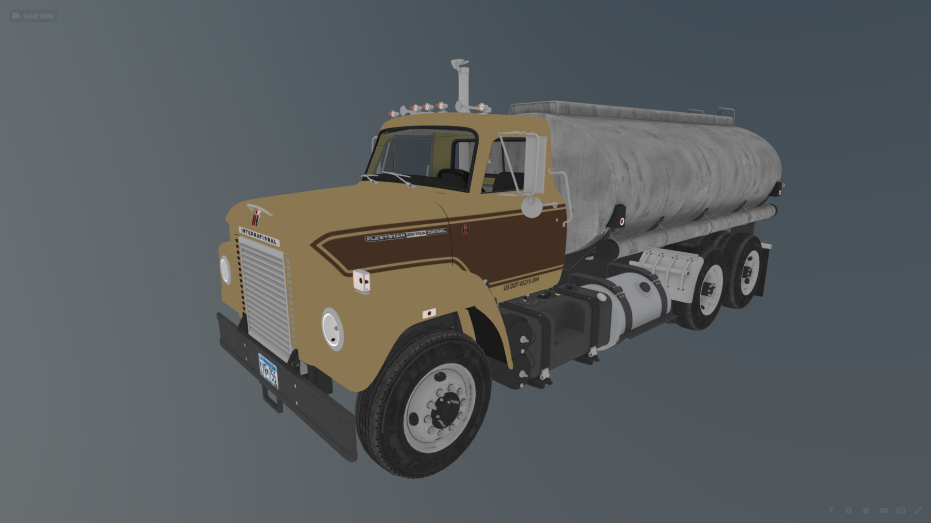 International Fleetstar tanker Low-poly 3D model_33