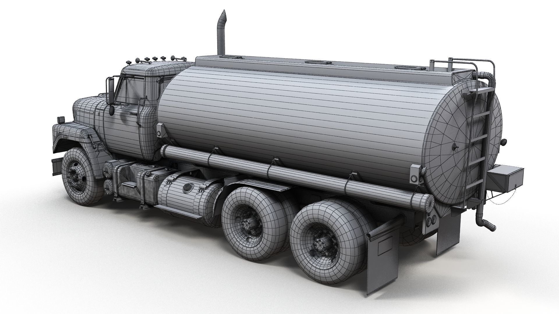 International Fleetstar tanker Low-poly 3D model_12