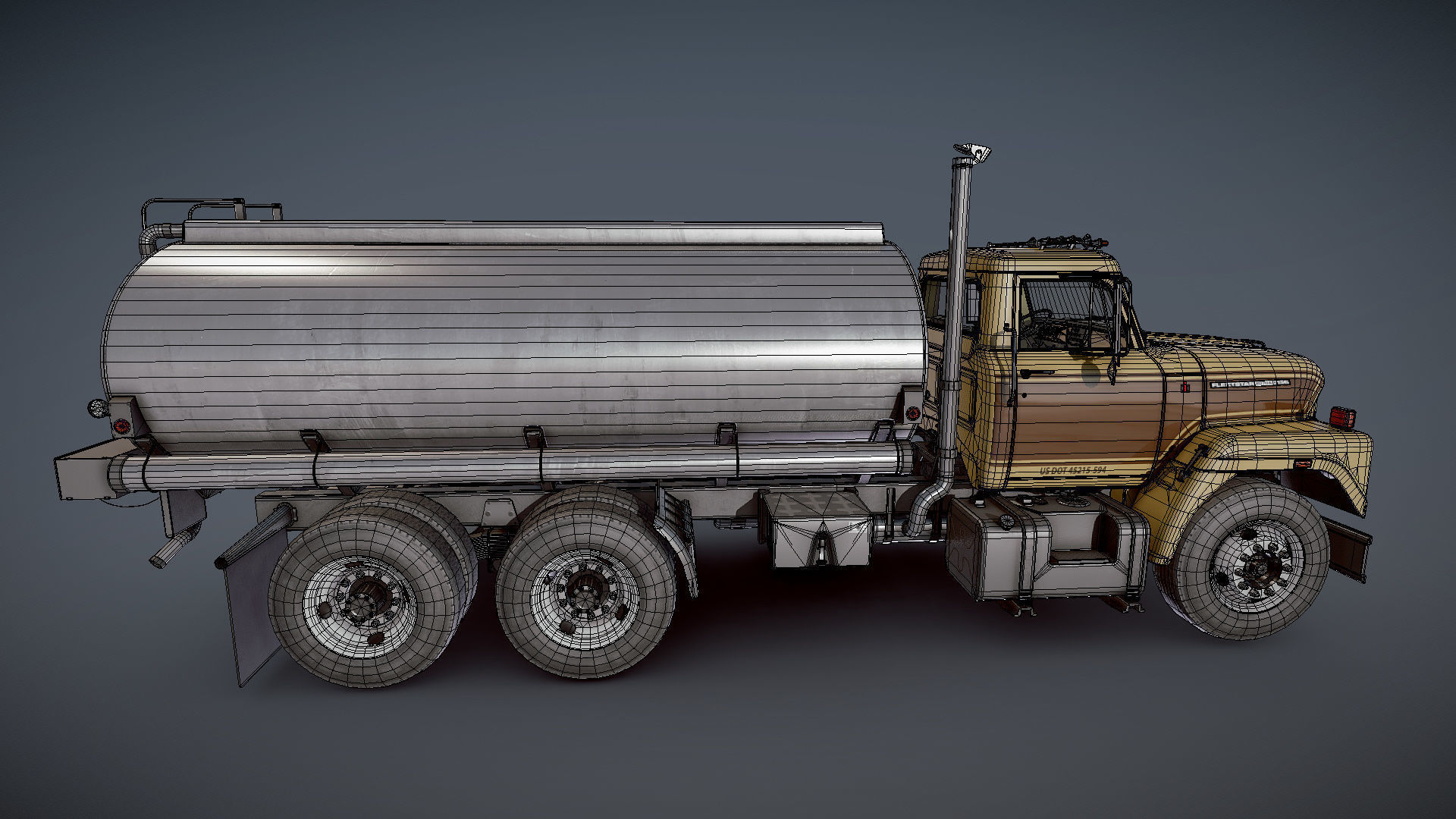 International Fleetstar tanker Low-poly 3D model_27