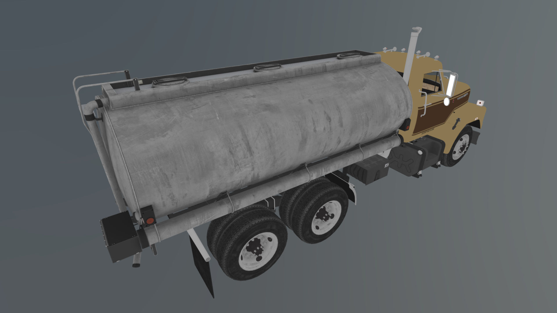 International Fleetstar tanker Low-poly 3D model_34