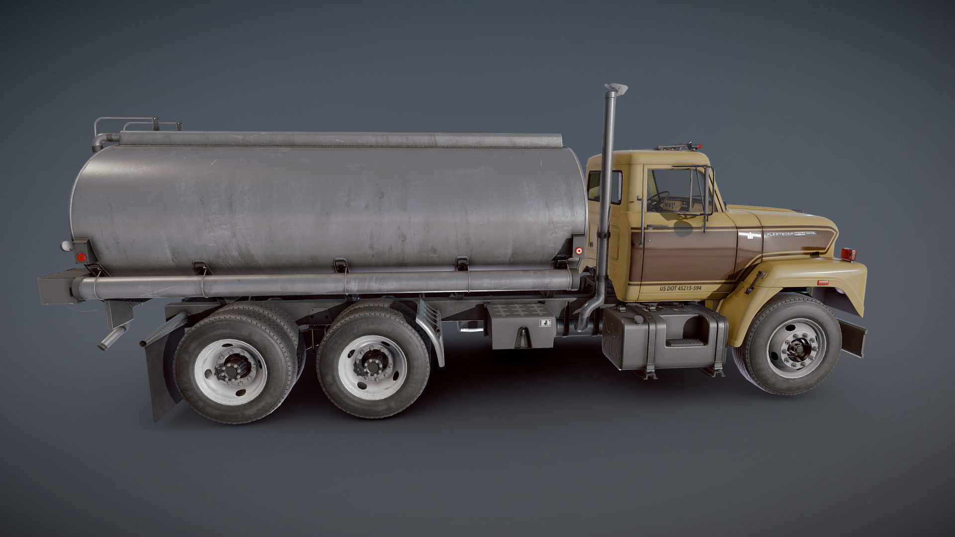 International Fleetstar tanker Low-poly 3D model_19