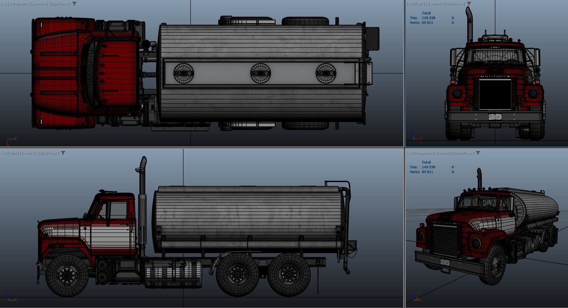 International Fleetstar tanker Low-poly 3D model_42