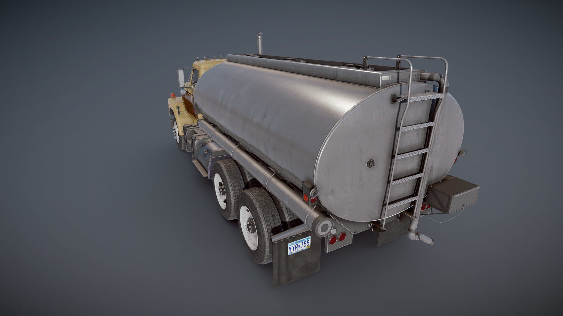 International Fleetstar tanker Low-poly 3D model_22