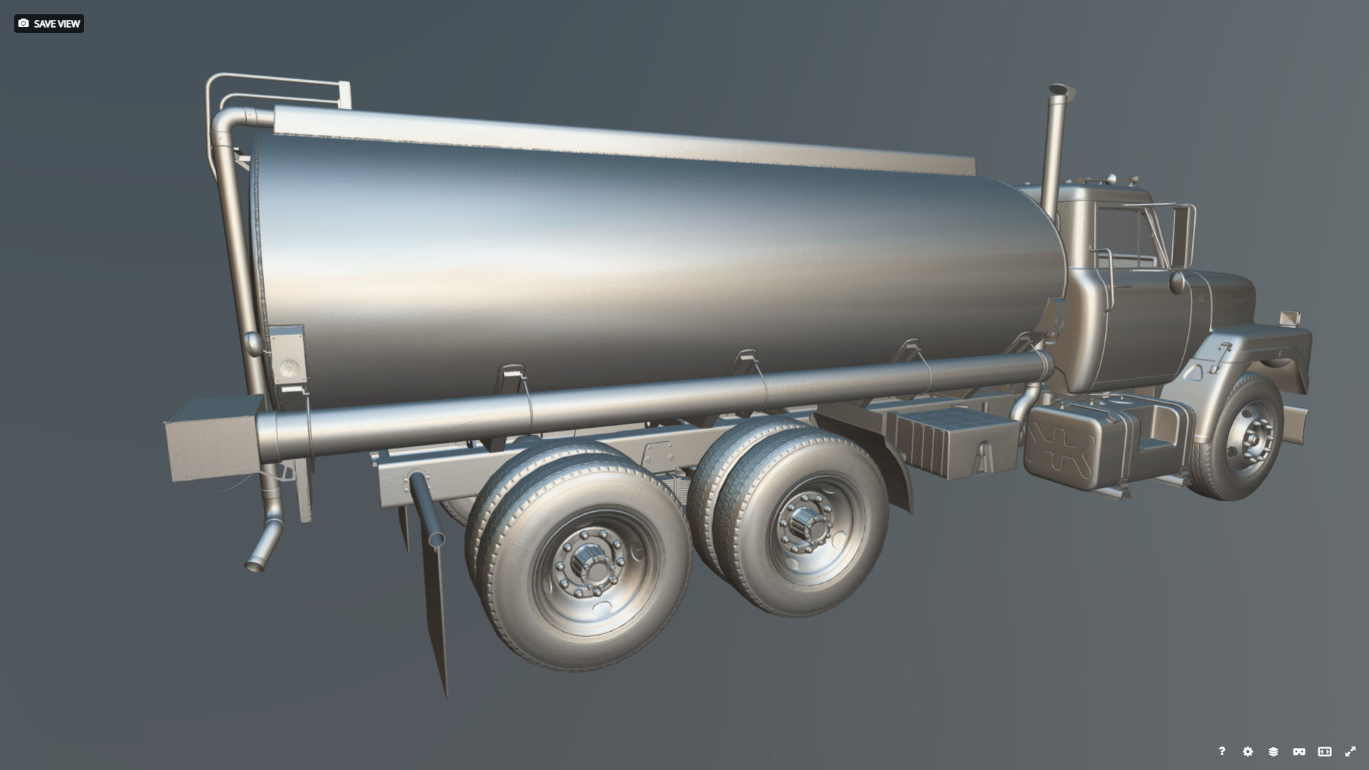 International Fleetstar tanker Low-poly 3D model_32